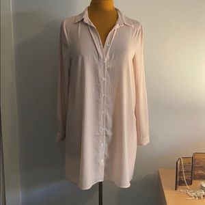 Striped button down dress